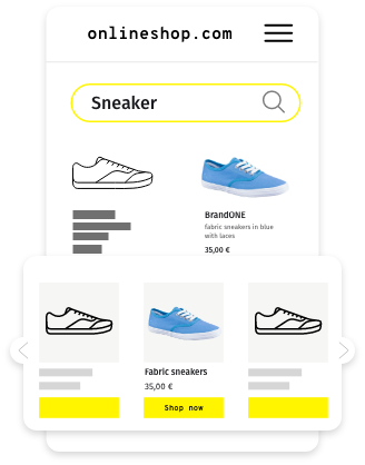 Visualisation of product playout through the integration of product search engine marketing