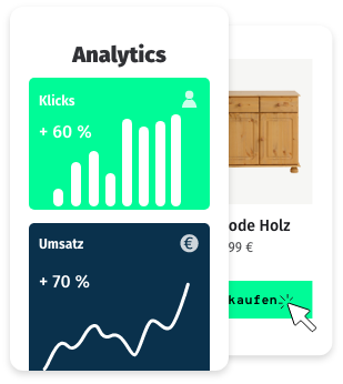 Visualisierung eines Daten-Dashboards zur Traffic und Umsatzsteigerung mit recomAD Search