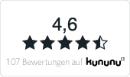 Kununu Siegel mit 4,6 Sternen zur Arbeitgeberbewertung